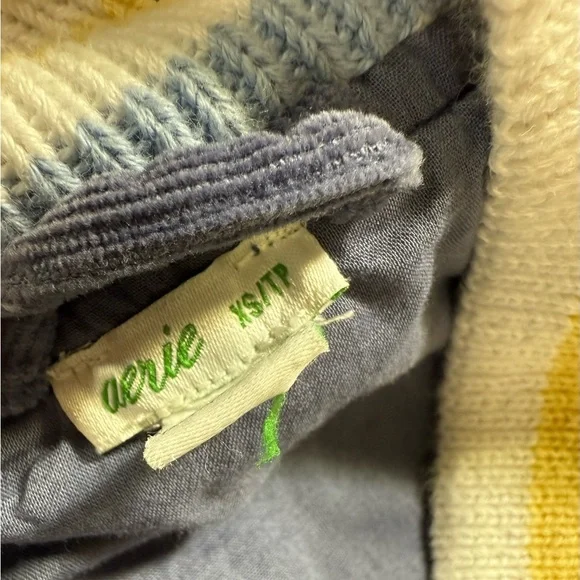 Aerie corduroy blue and white Varsity Jacket - Picture 4 of 8